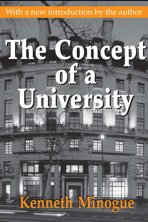 Book cover of The Concept of a University