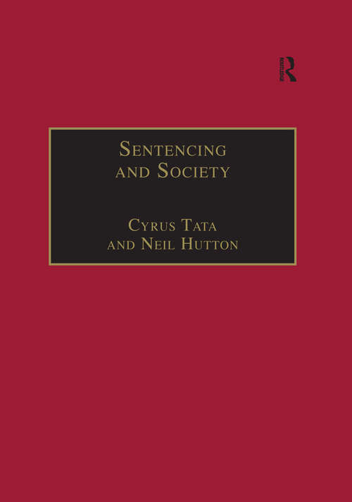 Book cover of Sentencing and Society: International Perspectives