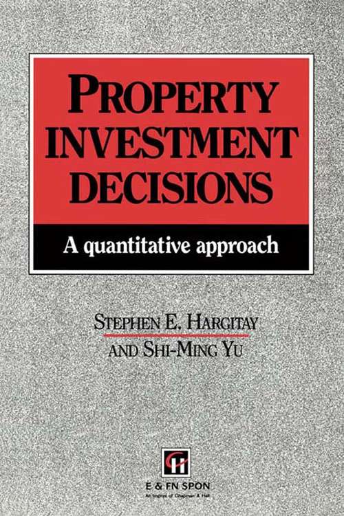 Book cover of Property Investment Decisions: A quantitative approach