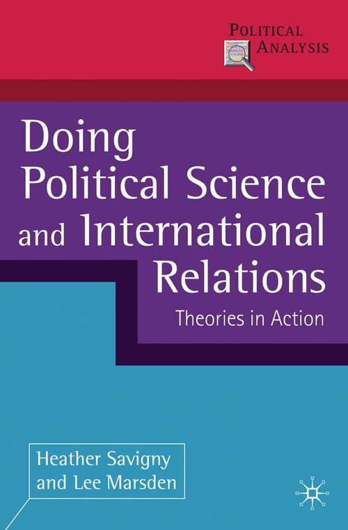 Book cover of Doing Political Science and International Relations: Theories in Action (PDF)