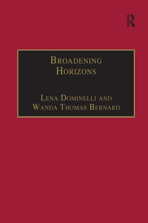 Book cover of Broadening Horizons: International Exchanges in Social Work (Contemporary Social Work Studies)