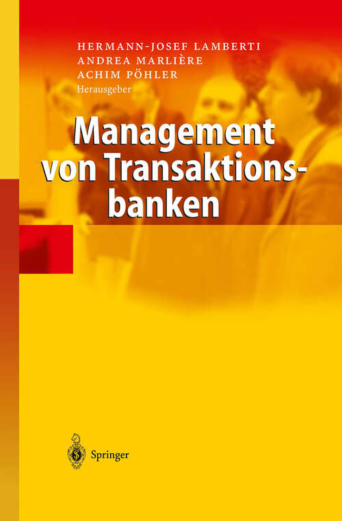 Book cover of Management von Transaktionsbanken (2004)