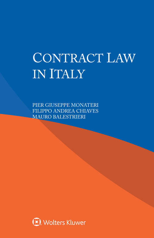 Book cover of Contract Law in Italy