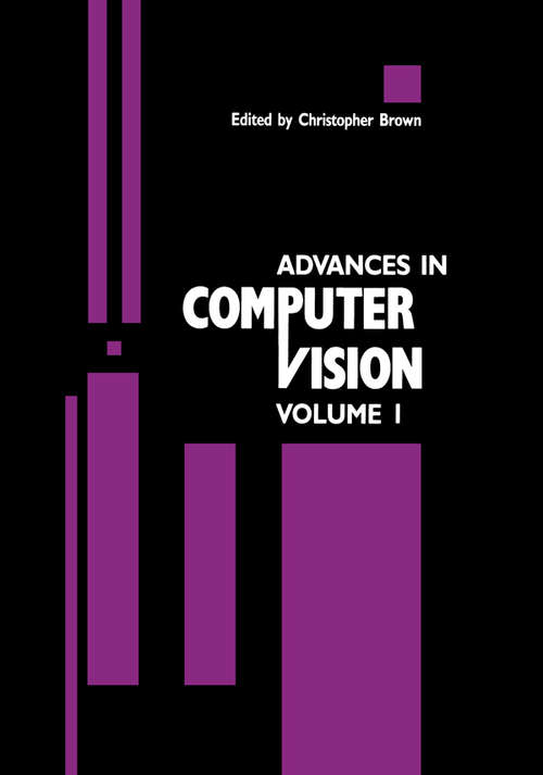 Book cover of Advances in Computer Vision: Volume 1
