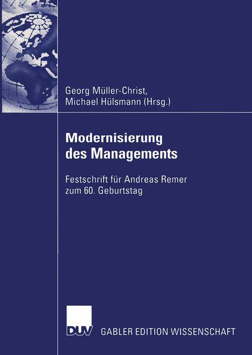 Book cover of Modernisierung des Managements: Festschrift für Andreas Remer zum 60. Geburtstag (2004)