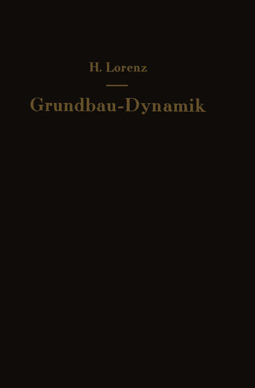 Book cover of Grundbau — Dynamik (1960)