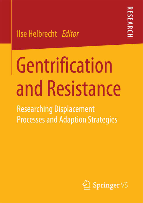 Book cover of Gentrification and Resistance: Researching Displacement Processes and Adaption Strategies