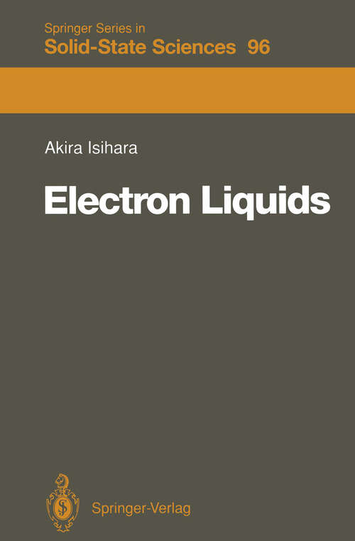 Book cover of Electron Liquids (1993) (Springer Series in Solid-State Sciences #96)