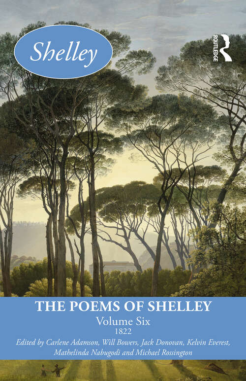 Book cover of The Poems of Shelley: 1822 (Longman Annotated English Poets)