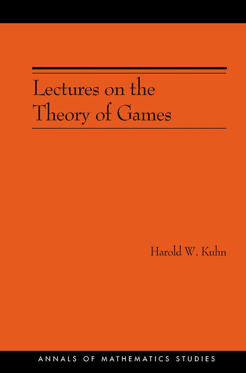 Book cover of Lectures on the Theory of Games (AM-37)