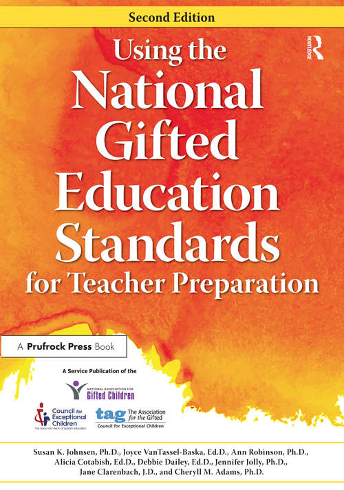 Book cover of Using the National Gifted Education Standards for Teacher Preparation