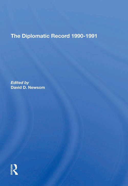 Book cover of The Diplomatic Record 1990-1991