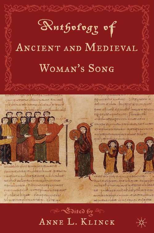 Book cover of Anthology of Ancient Medival Woman's Song (2004)