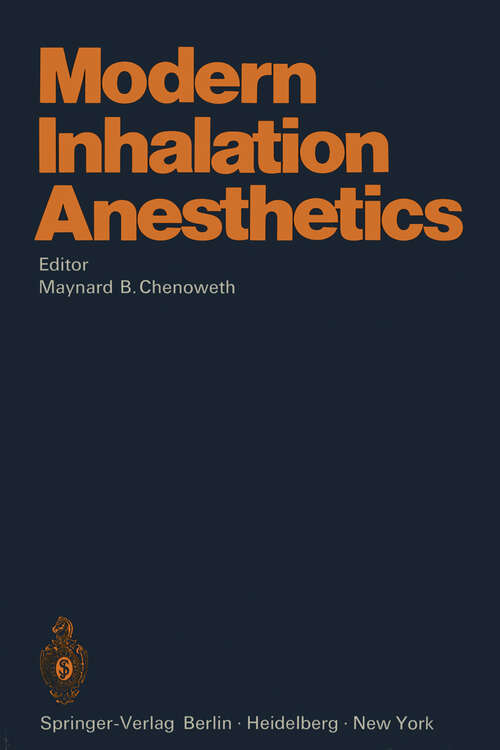 Book cover of Modern Inhalation Anesthetics (1972) (Handbook of Experimental Pharmacology #30)