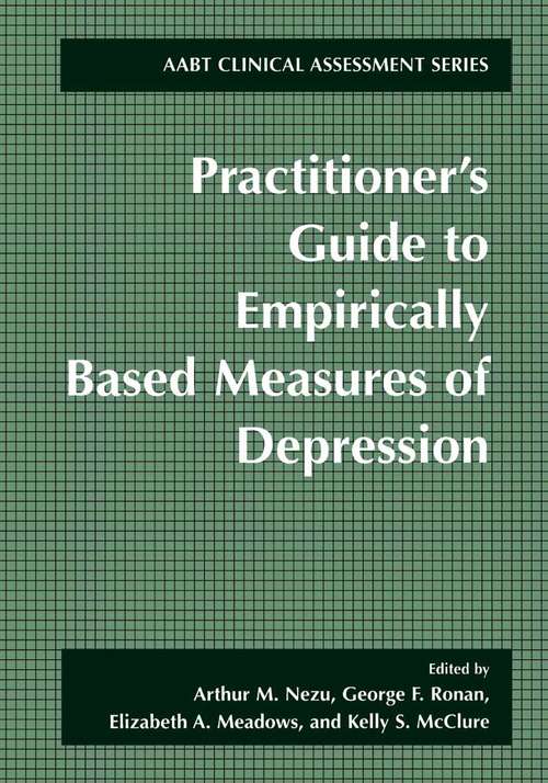 Book cover of Practitioner's Guide to Empirically-Based Measures of Depression (2000) (ABCT Clinical Assessment Series)