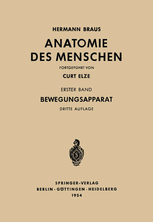 Book cover of Bewegungsapparat (3. Aufl. 1954)