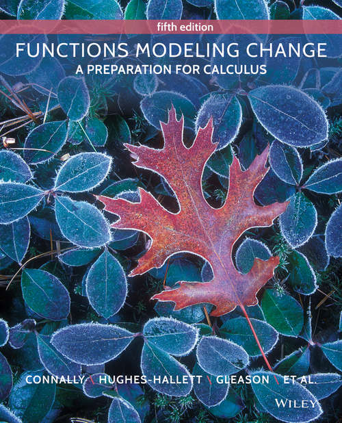 Book cover of Functions Modeling Change: A Preparation for Calculus