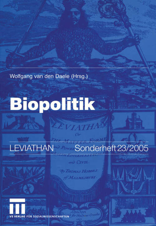 Book cover of Biopolitik (2005) (Leviathan Sonderhefte #23)