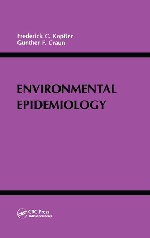 Book cover of Environmental Epidemiology