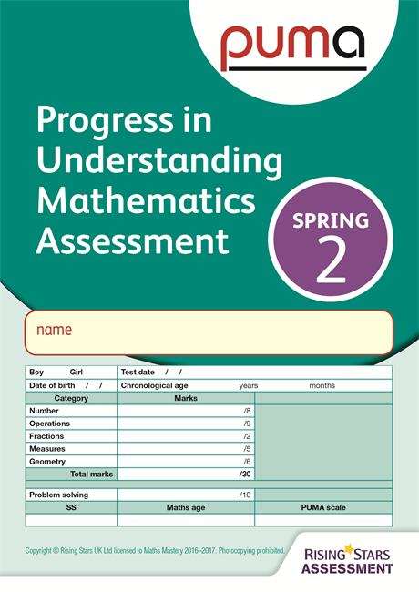 Book cover of Progress In Understanding Mathematics Assessment - Spring 2 (Puma Ser.) (PDF)