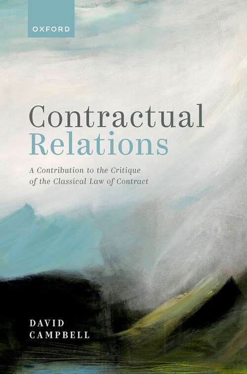 Book cover of Contractual Relations: A Contribution to the Critique of the Classical Law of Contract