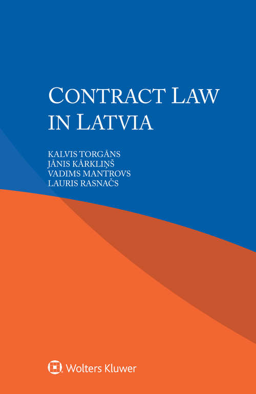 Book cover of Contract Law in Latvia