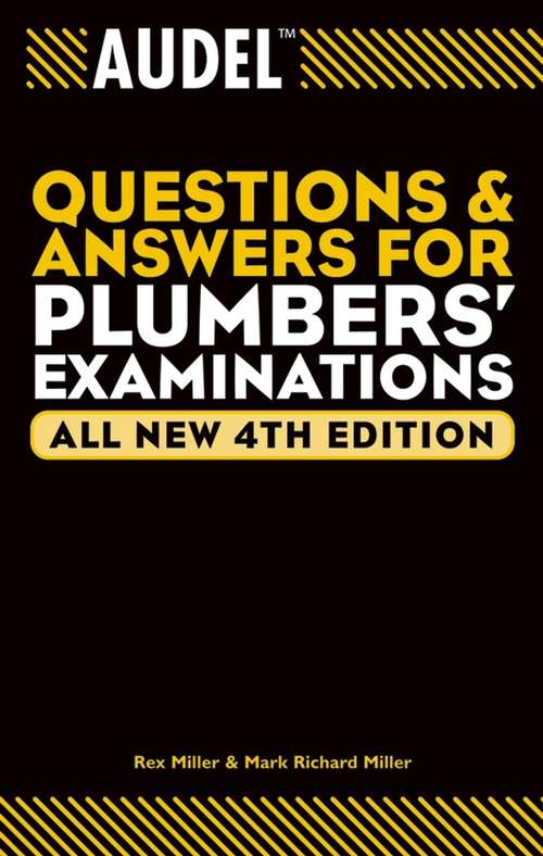 Book cover of Audel Questions and Answers for Plumbers' Examinations (4)