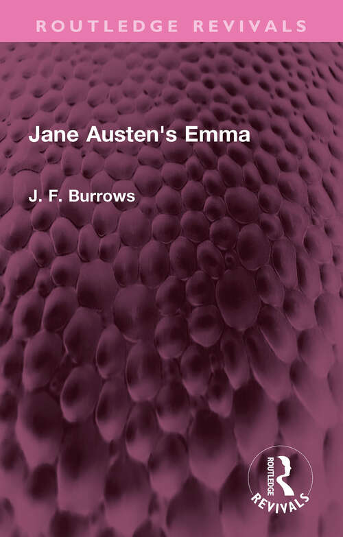 Book cover of Jane Austen's Emma (Routledge Revivals)