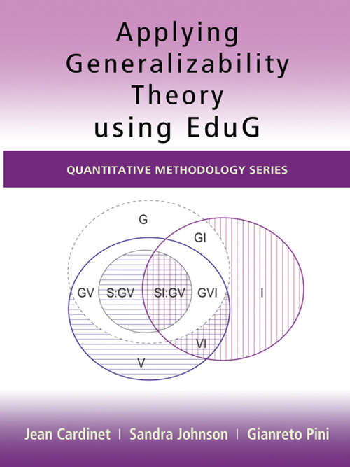 Book cover of Applying Generalizability Theory using EduG (Quantitative Methodology Series)