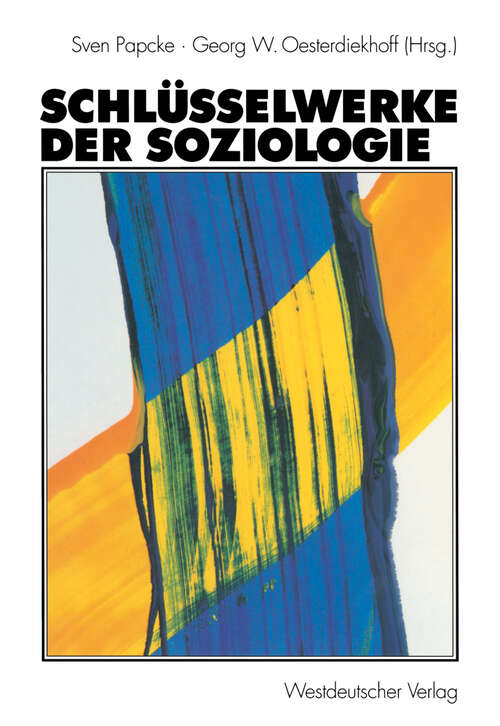 Book cover of Schlüsselwerke der Soziologie (2001)
