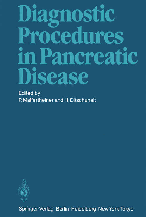 Book cover of Diagnostic Procedures in Pancreatic Disease (1986)