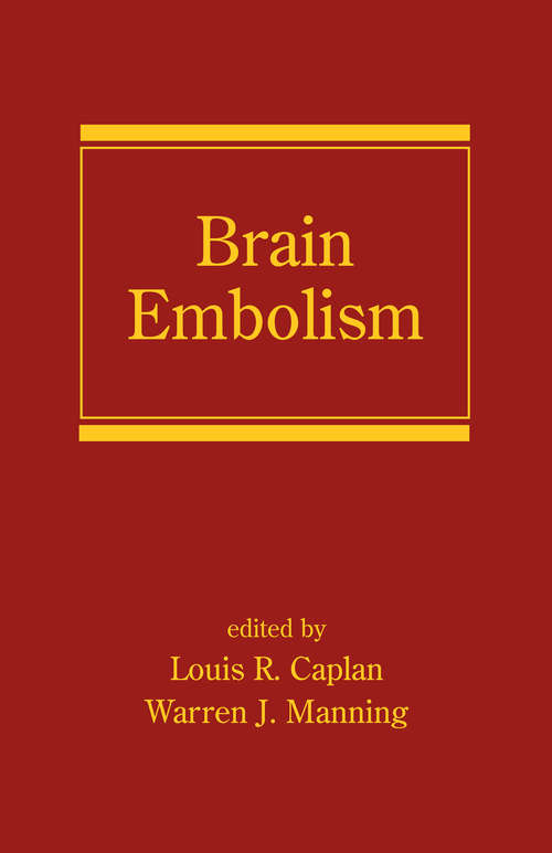 Book cover of Brain Embolism