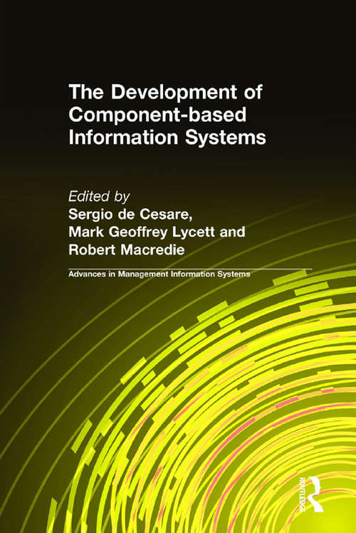 Book cover of The Development of Component-based Information Systems