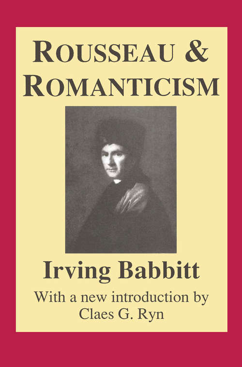 Book cover of Rousseau and Romanticism