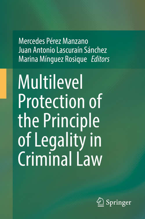 Book cover of Multilevel Protection of the Principle of Legality in Criminal Law