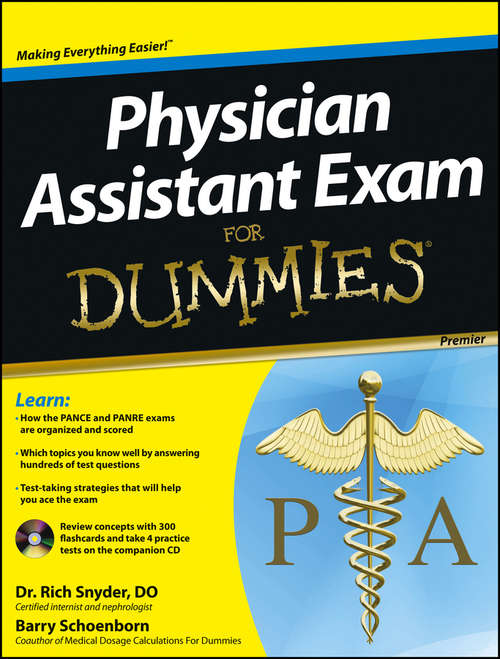 Book cover of Physician Assistant Exam For Dummies