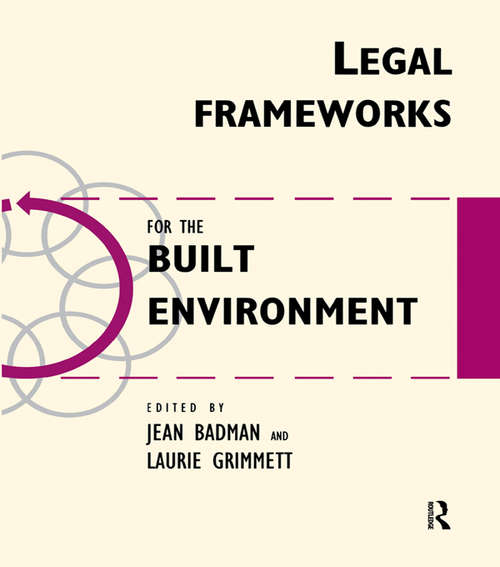 Book cover of Legal Frameworks for the Built Environment