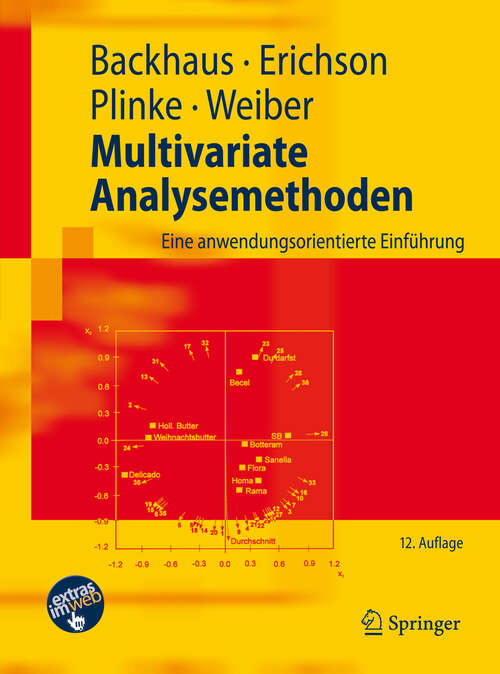 Book cover of Multivariate Analysemethoden: Eine anwendungsorientierte Einführung (12. Aufl. 2008) (Springer-Lehrbuch)
