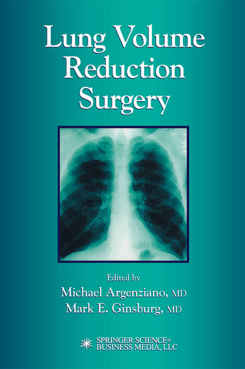 Book cover of Lung Volume Reduction Surgery (2002)