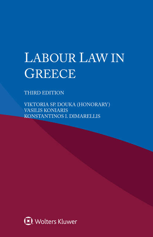 Book cover of Labour Law in Greece (3)