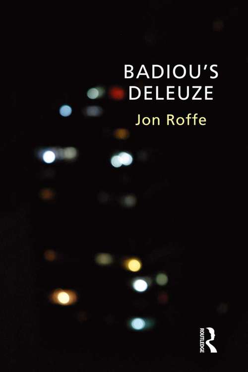 Book cover of Badiou's Deleuze