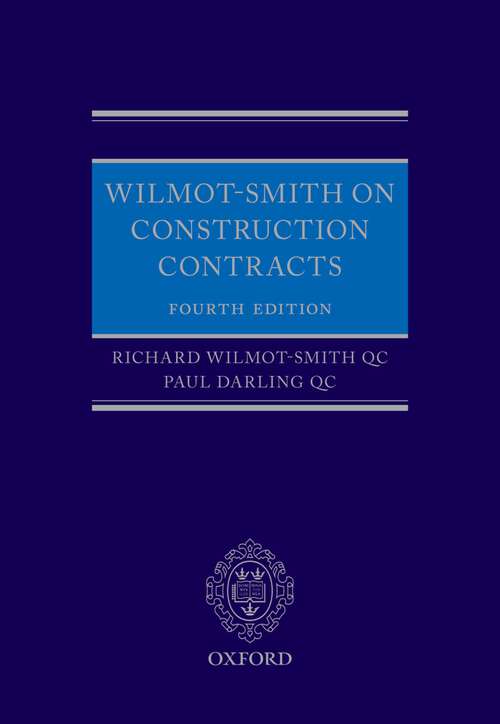 Book cover of Wilmot-Smith on Construction Contracts
