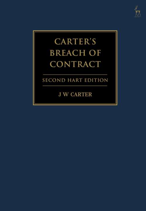 Book cover of Carter’s Breach of Contract: (2nd Hart Edition)