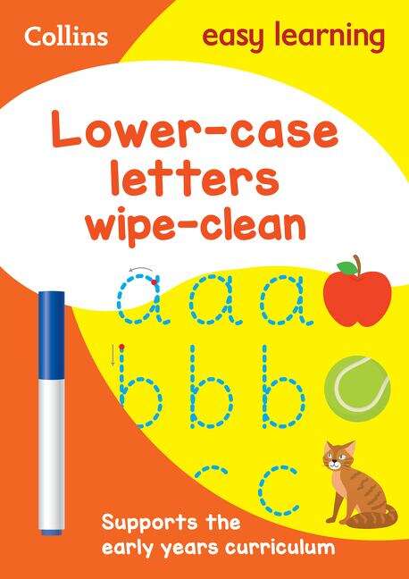 Book cover of Collins Easy Learning Preschool — LOWER CASE LETTERS AGE 3-5 WIPE CLEAN ACTIVITY BOOK (PDF)