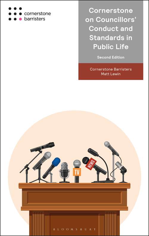 Book cover of Cornerstone on Councillors' Conduct and Standards in Public Life (Cornerstone on...)