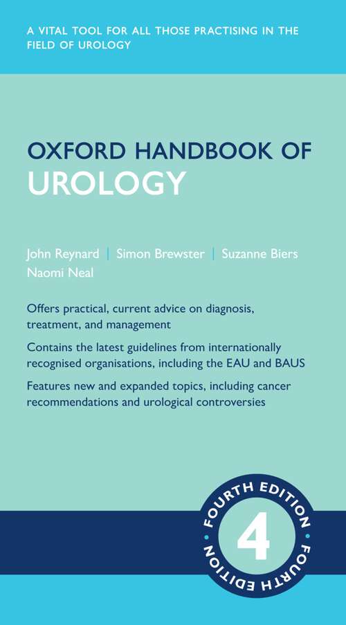 Book cover of Oxford Handbook of Urology (Oxford Medical Handbooks)