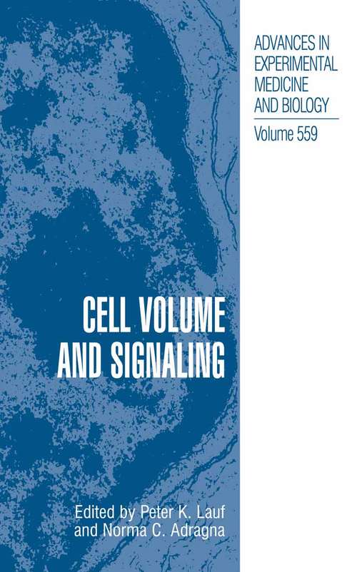 Book cover of Cell Volume and Signaling (2005)