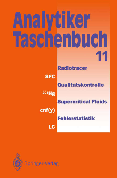 Book cover of Analytiker-Taschenbuch (1993) (Analytiker-Taschenbuch #11)