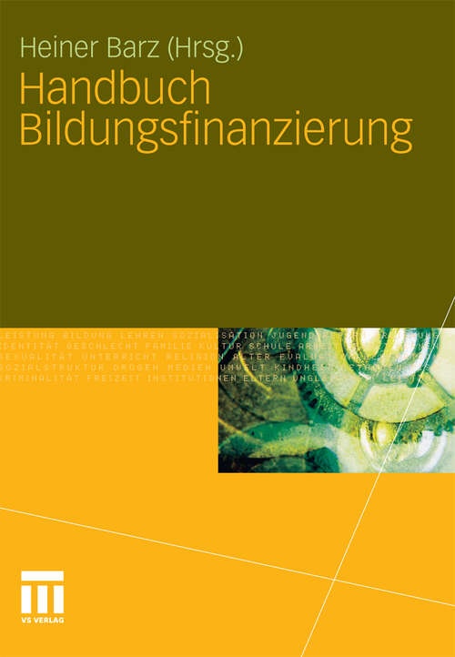 Book cover of Handbuch Bildungsfinanzierung (2010)