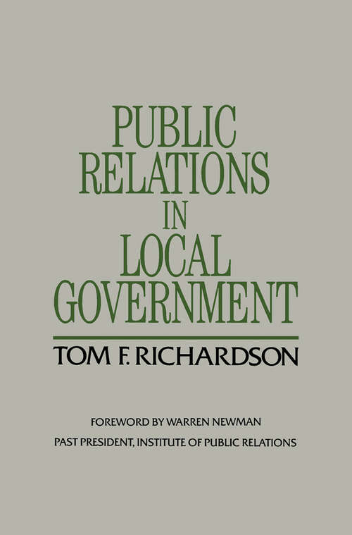 Book cover of Public Relations in Local Government
